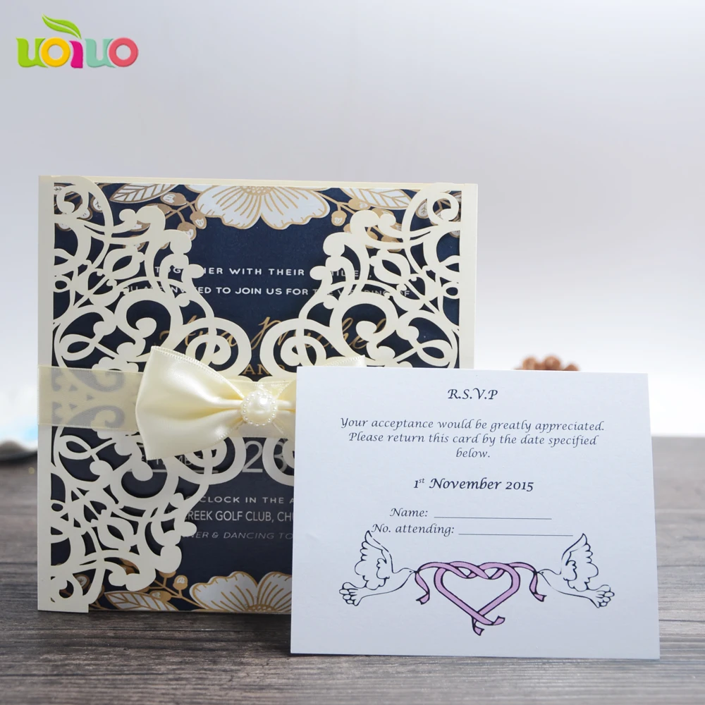 50 шт. кружевные свадебные пригласительные открытки с лентой|traditional cards|card cardcard