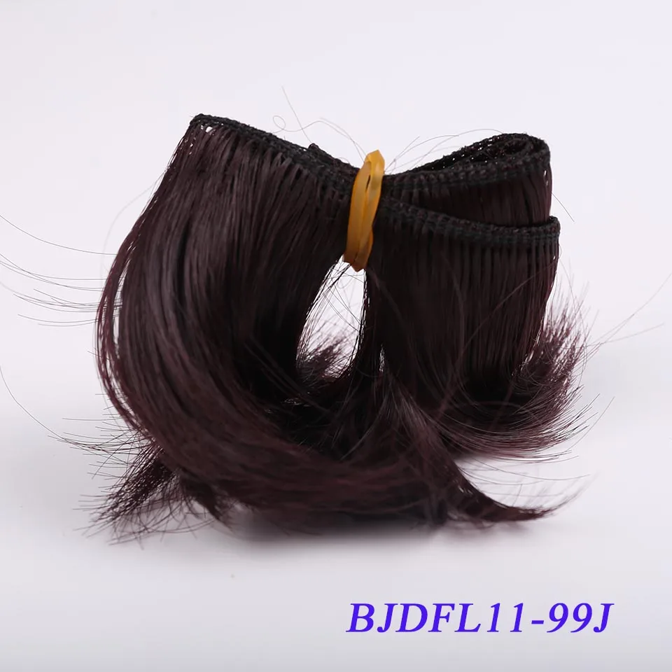 Bybrana 5 см* 100 см черный красный волосы парик BJD SD DIY парик для куклы - Цвет: 99J