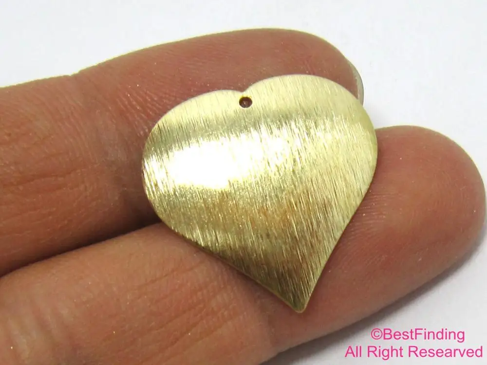 

30pcs Brass pendant 23mm Heart earrings Raw brass solid heart pendant R482