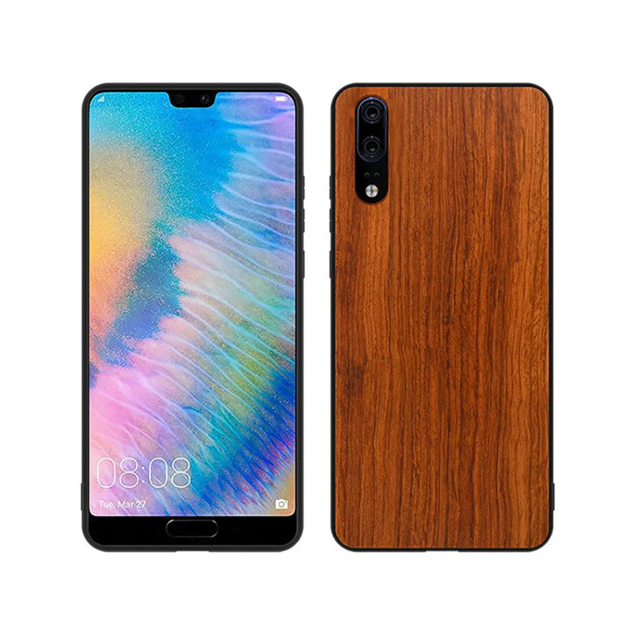 Чехол для Huawei P20pro Plus P20 чехол телефона из ТПУ с резным узором под дерево Бампер Lite