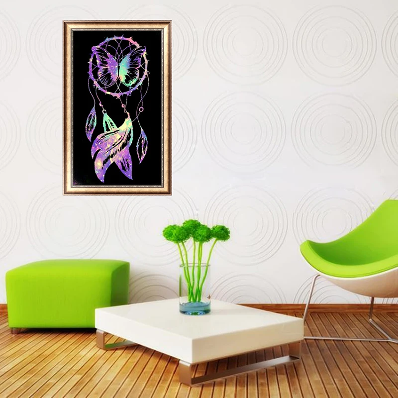 DIY 5D Rhinestone Diamond Embroidery Dream Catcher Painting Cross Stitch Decor