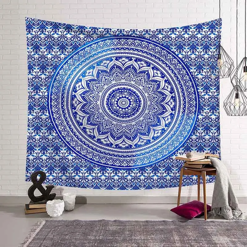 

Mandala Elephant Square Tapestry Wall Hanging Carpet Yoga Mat for Home Bedroom Art Decoration Rug Mural 200x150CM