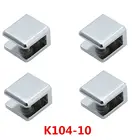 8 шт.лот, стеклянные зажимы квадратной формы для 8-10 мм, зажимы из хромированного цинкового сплава, полки, опорные зажимы