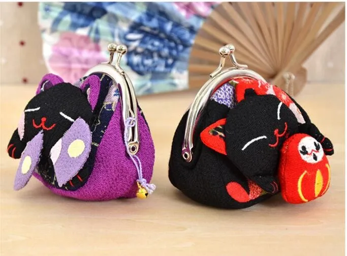 M170 милый женский кошелек Lucky Cat разнообразие изображений Zero кошелек тканевый Кошелек для монет Холщовая Сумка для женщин студенческий подарок