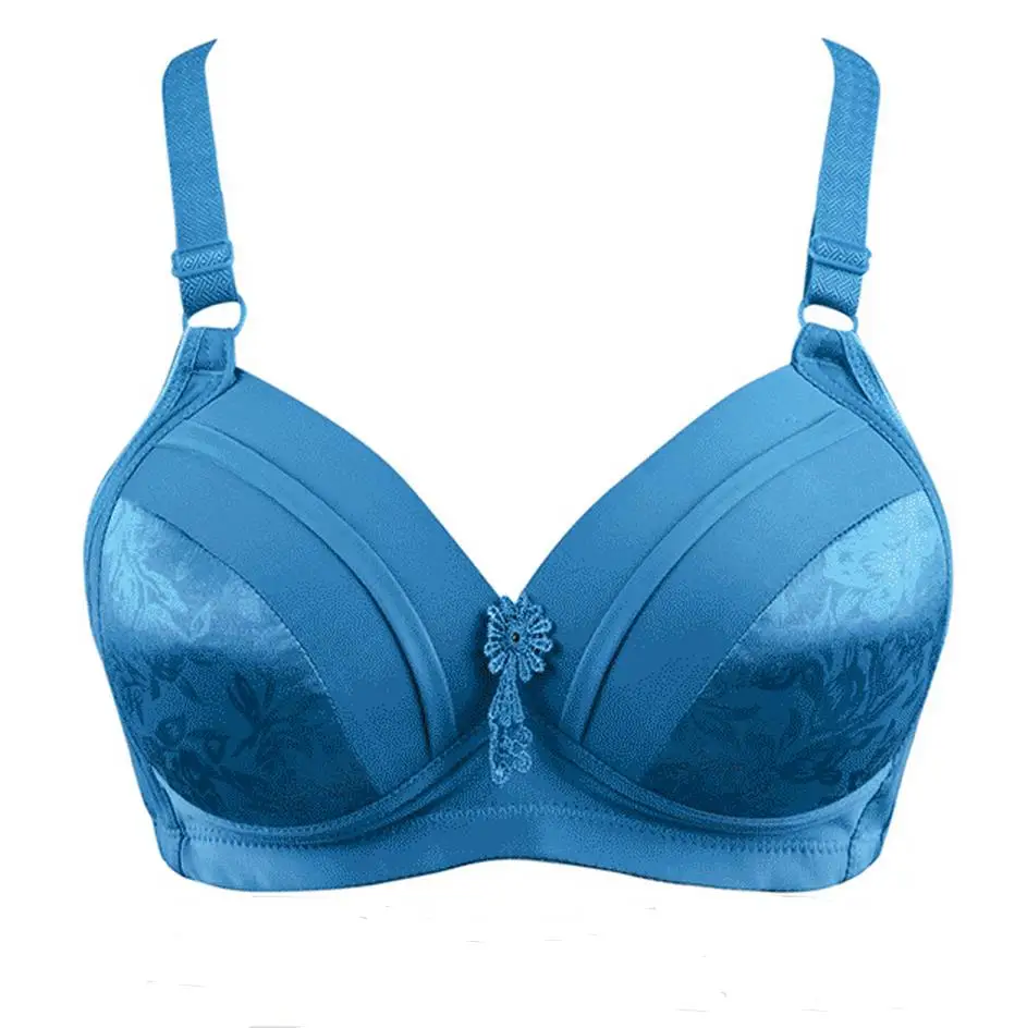 blue Женский сексуальный бюстгальтер 80, 85, 90, 95, 100, B, C, D, большой размер, красный, черный, синий, нижнее белье, супер пуш-ап, нижнее белье, женский бюстгальтер, топы, нижнее белье - Цвет: blue