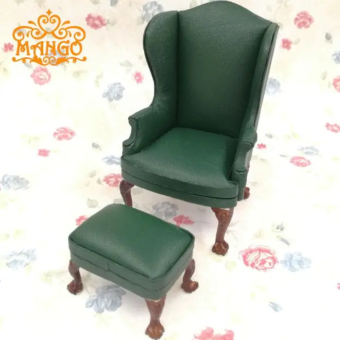 Миниатюрная мебель для кукольного домика кожаный диван с педалями несколько