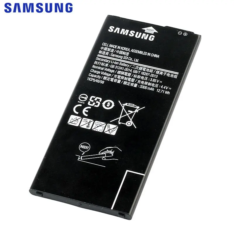 Сменный аккумулятор samsung для Galaxy ON7 J7 Prime G6100 Edition настоящий аккумулятор для телефона EB-BG610ABE 3300 мАч