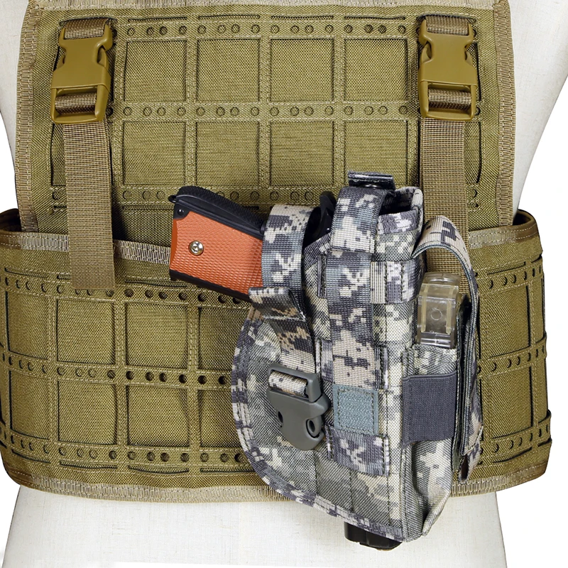 Tactifans Tactical Gun Holster for 1911 45 92 96 Glock Molle Modular Pistol Holster for Right Handed Shooters Gun Bag