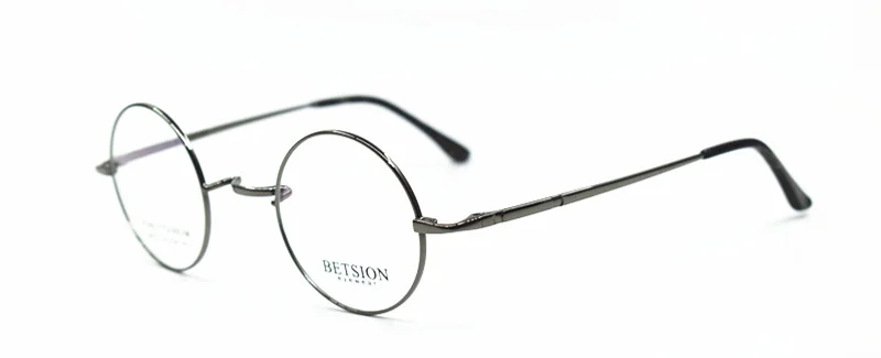 BETSION, Ретро стиль, чистый титан, для мужчин и женщин, маленький круглый 42, 44 мм, оправа для очков, очки, очки с полной оправой, близорукость, Диоптрический Rx able