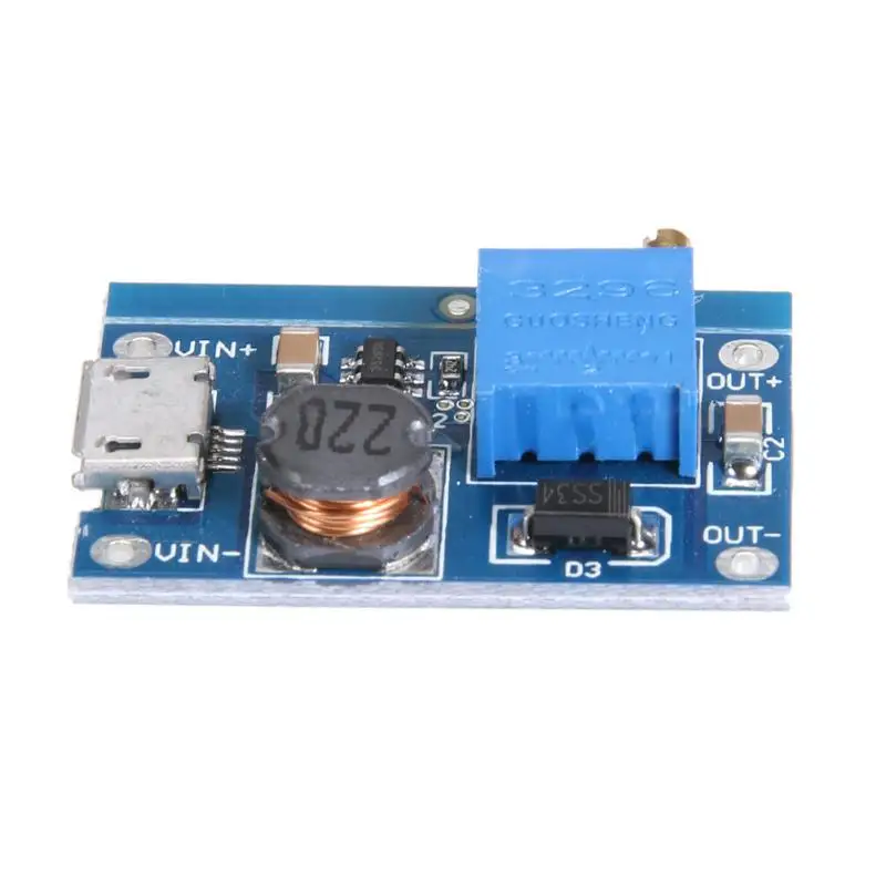 DC-DC 2 V-24 V Напряжение до 5-26V 2A Max Step Up Модуль усилитель мощности конвертер Питание модуль с индикатор работы