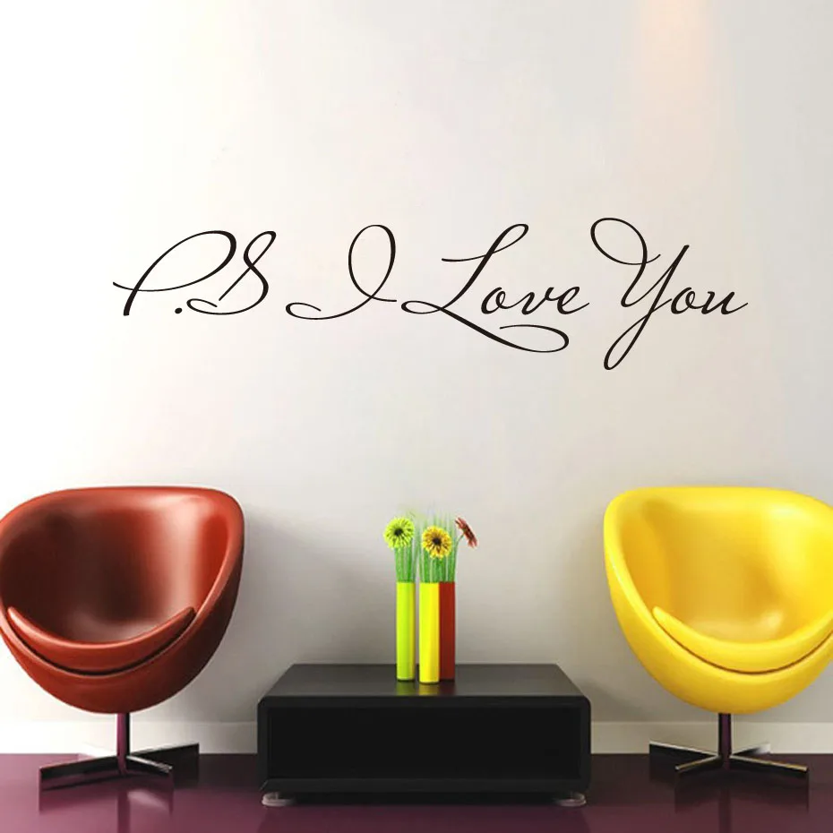 DCTOP PS I Love You наклейки на стену Настенный декор для спальни настенные виниловые