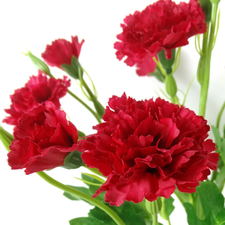 Искусственный цветок шелковая Гвоздика рождественский дом Свадьба Новый год