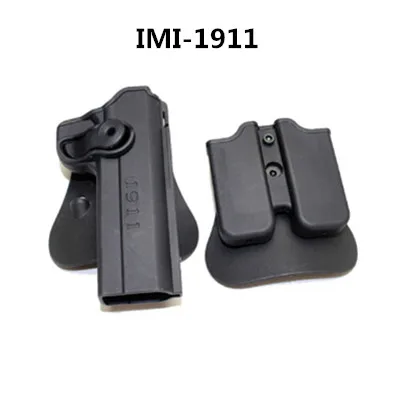 1911 black set Военная армейская IMI 1911/G17/M92 кобура для пистолета Beretta 92 Полимерная Кобура Roto журнал страйкбол тактическая кобура - Цвет: 1911 black set