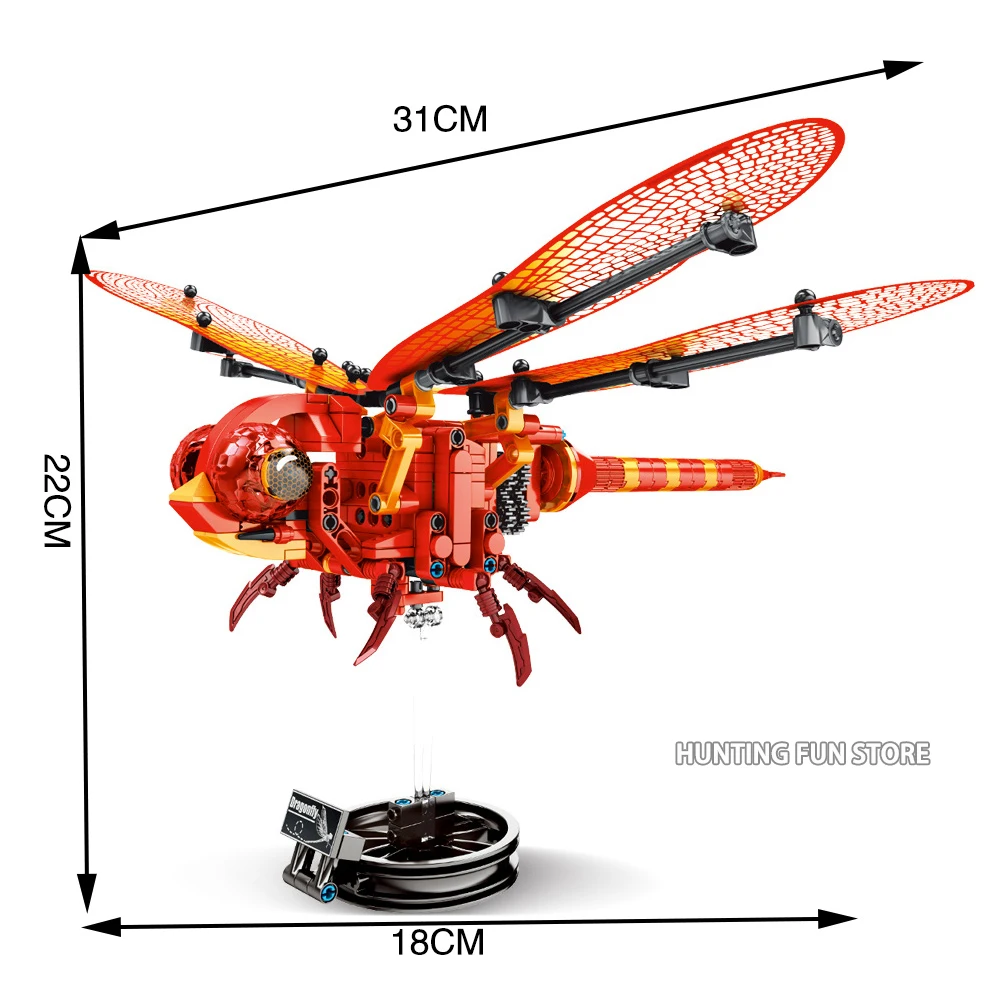Совместимая техника Стрекоза животные Flyable набор Sembo творческий MOC Развивающие DIY