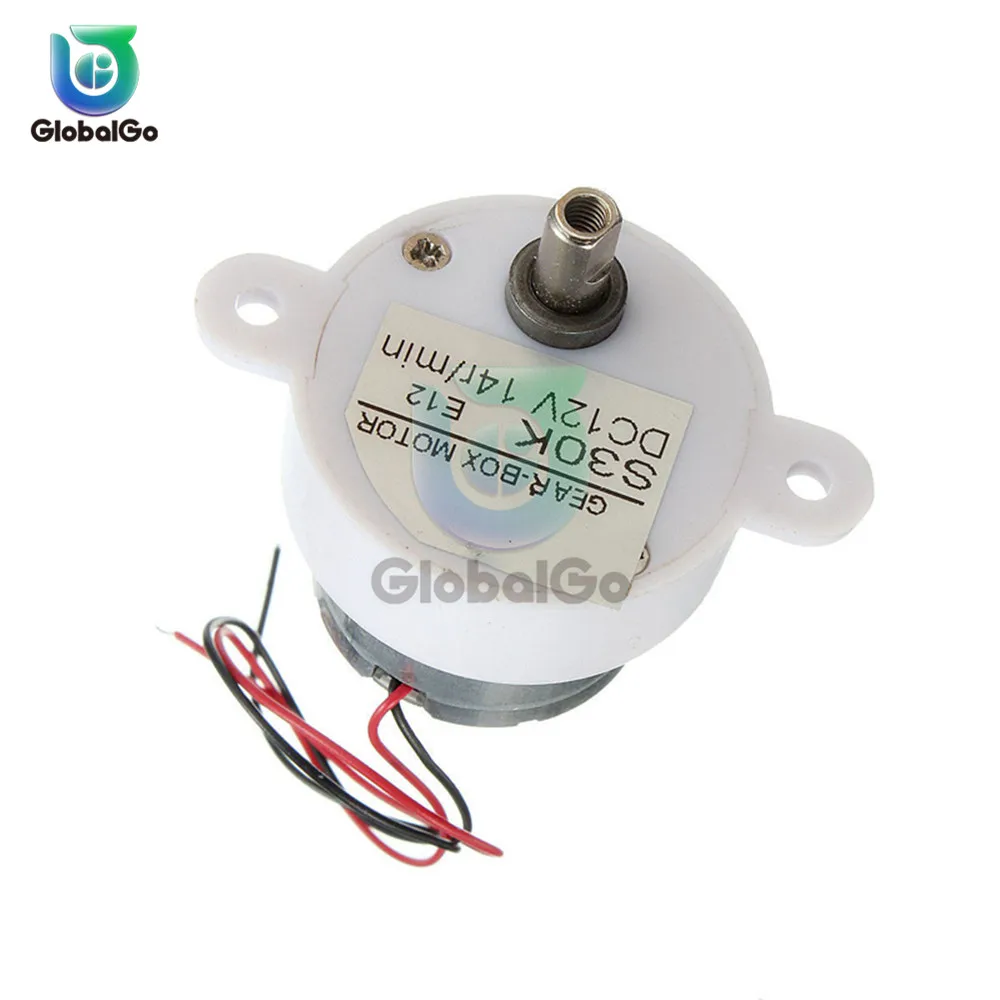 DC 12 V электрический Бесколлекторный двигатель постоянного тока с высоким крутящим моментом редуктор двигателя S30K редуктор двигателя 14 об/мин 2 провода для электронных игрушек вентилятор
