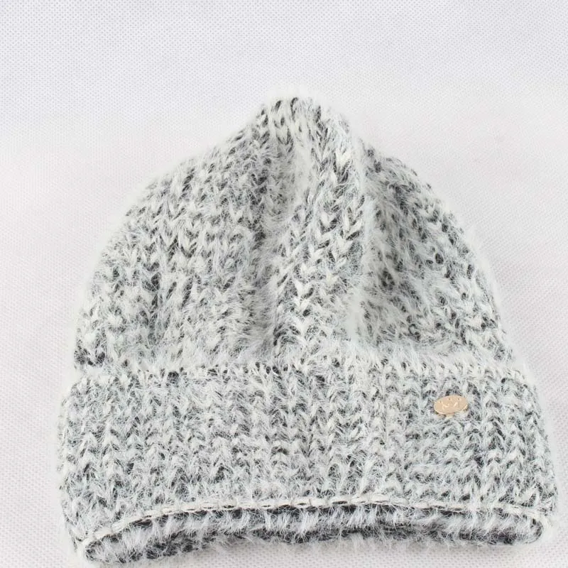 Женская Зимняя кепка мягкая теплая шапка Skullies из искусственного меха норки