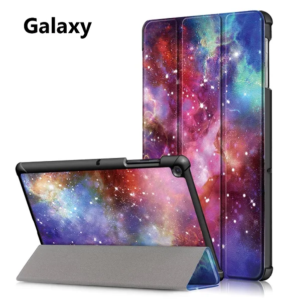 Galaxy Ультра тонкий трехкратный смарт-чехол PU Чехол подставка оболочка планшет Funda для samsung Galaxy Tab S5e 10," SM-T720/T725 выпуск - Цвет: Galaxy