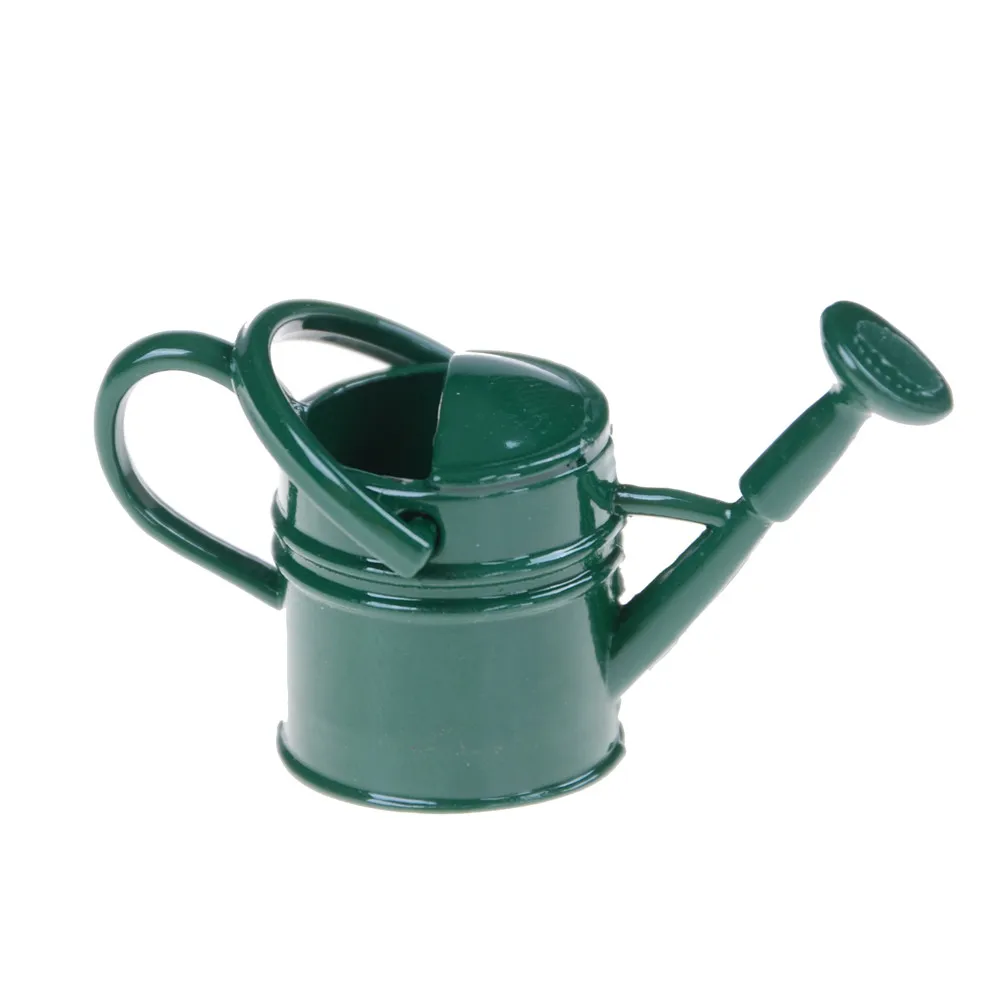 

1/6 1/12 Metal Watering Can Garden Miniature Decoration For Children Kids Dolls Accessories Dollhouse Miniature Furniture