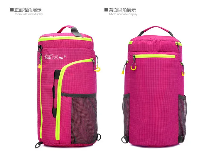 Sports Backpack TANLUHU 632 Nylon Foldable Gym Shoulder Bag Outdoor Climbing Hiking Cylinder Package