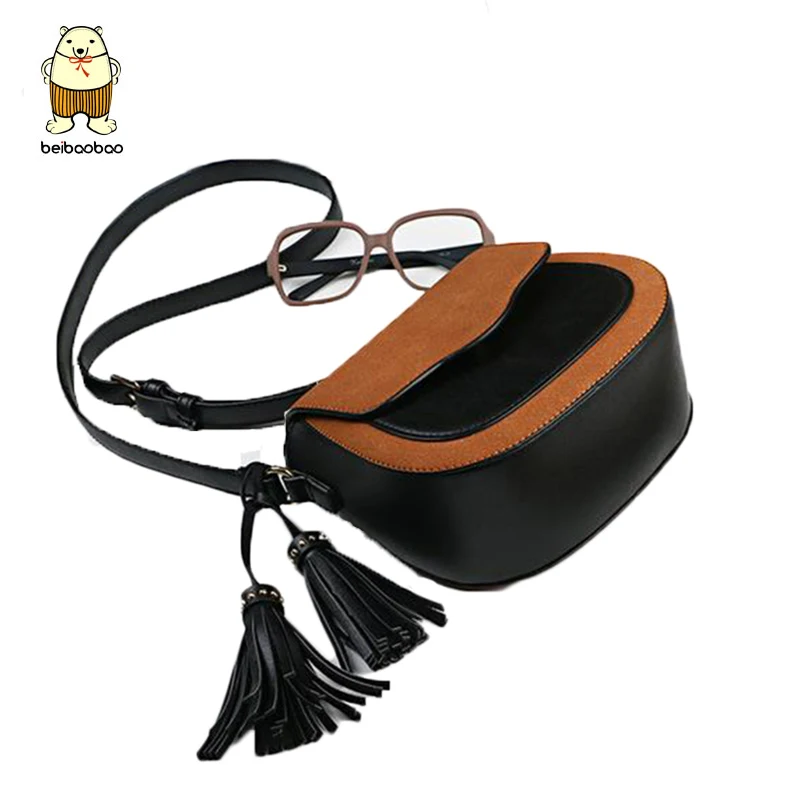 Beibaobao 2018 Crossbody Bags For Teenage Girls High Quality Matte Leather Fashion Women Messenger Tassel Women's Bag B022 | Багаж и