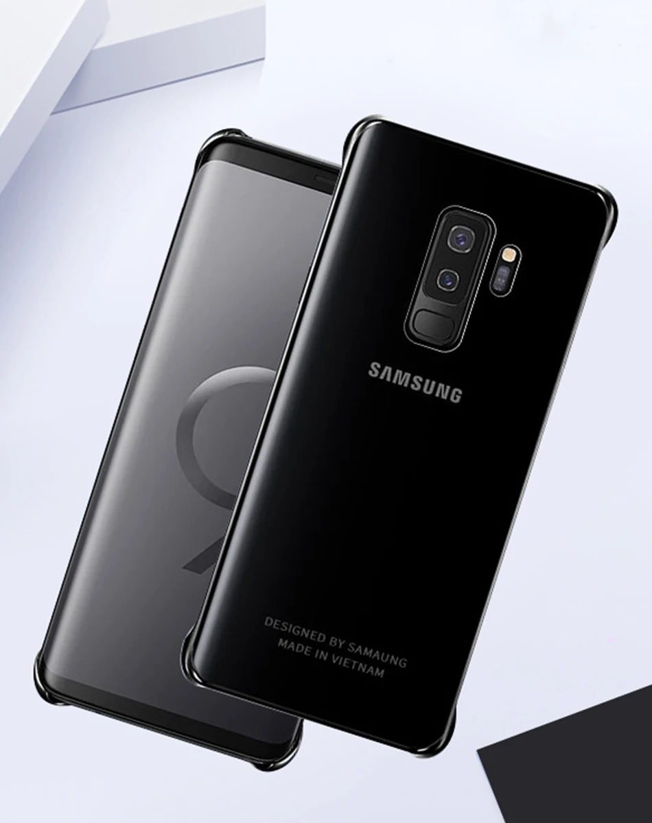 Samsung S9 Plus, чехол-накладка на заднюю панель, твердый гальванический чехол для сотового телефона, противоударный, не оставляет отпечатков пальцев, защита объектива, прозрачный