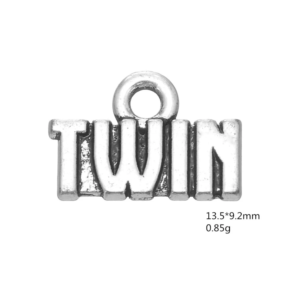 Подвески сделай сам 30 шт. подвески с буквами в форме сердца античное серебро