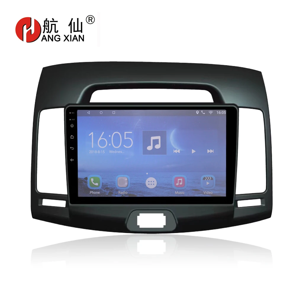 Ханг xian " четырехъядерный Android 7,0 автомобильный dvd-плеер для hyundai Elantra Корея 2008-2010 автомобильный Радио gps Навигация BT, wifi, SWC