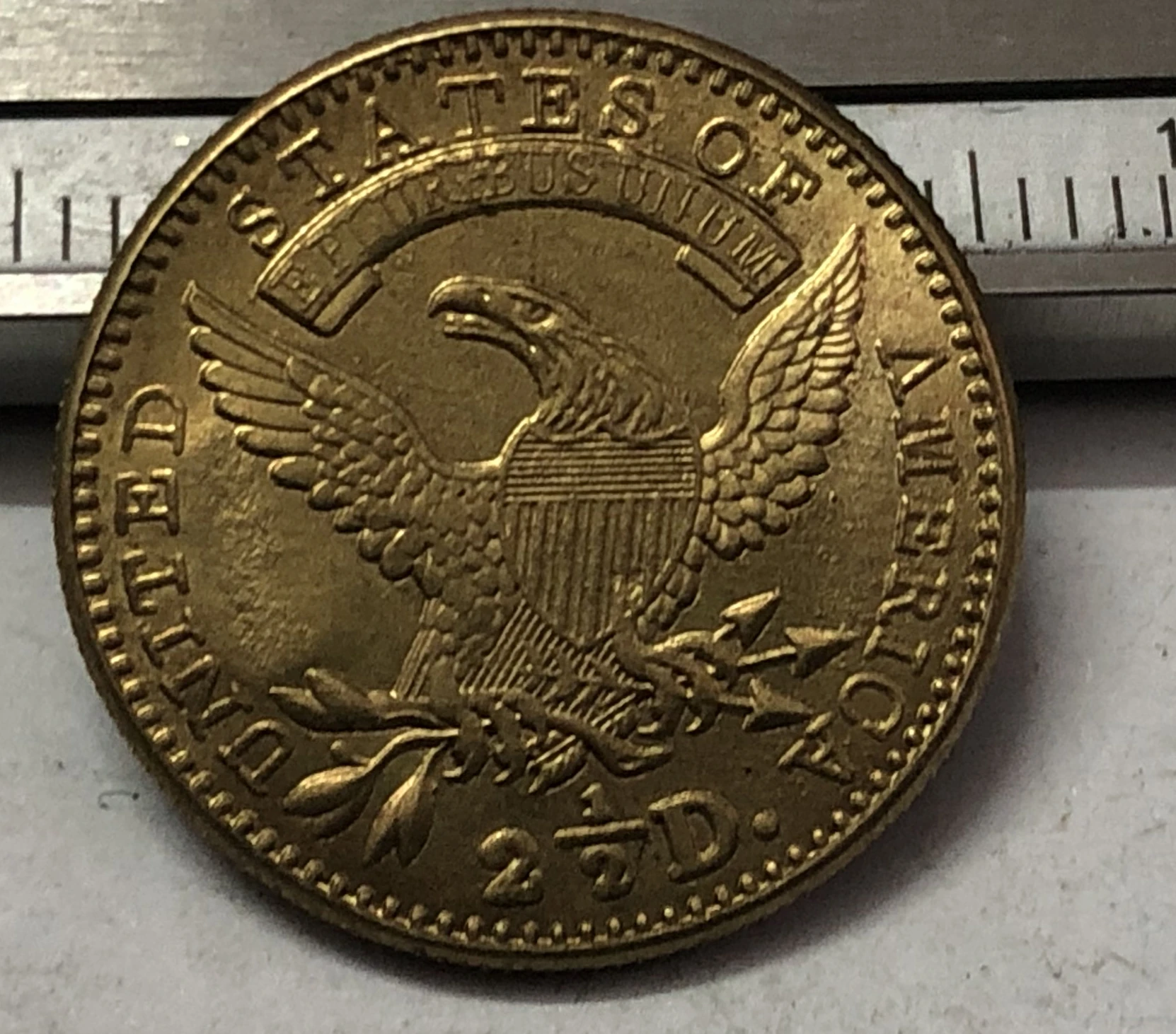 1826 США ограниченная бюст $2 5 позолоченная копия монеты|Безвалютные монеты| |