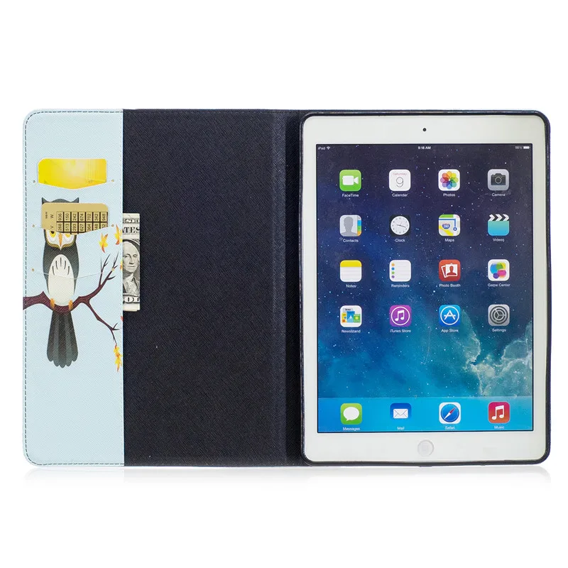 Кожаный чехол TopArmor 5 видов стилей с изображением панды бабочки для Apple iPad 5/Air 1
