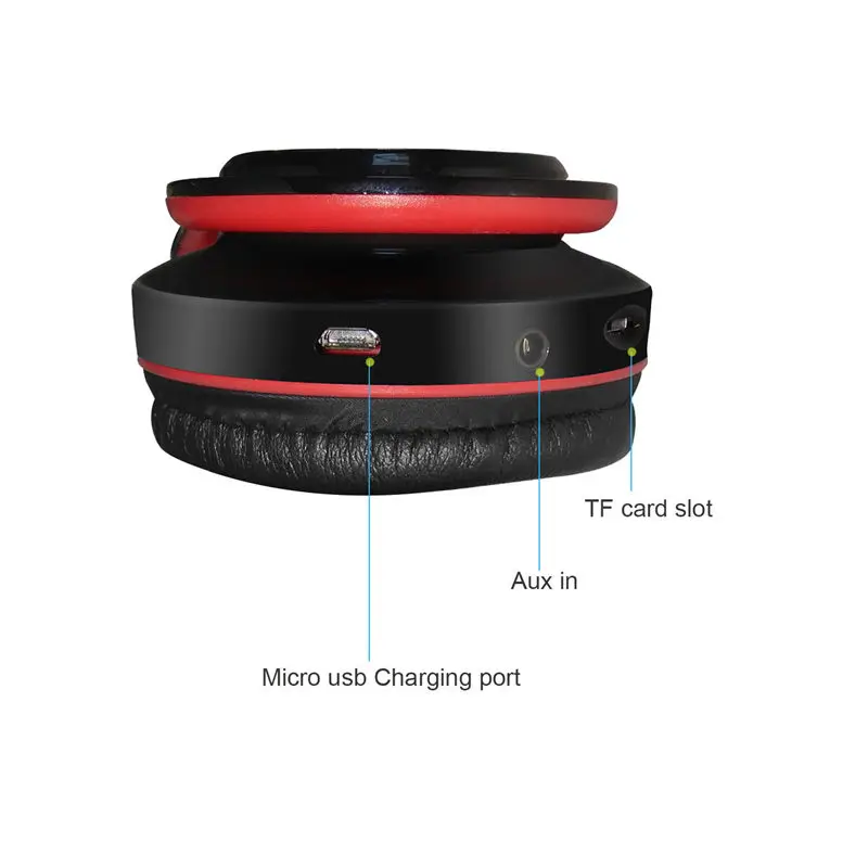 Беспроводные наушники Bluetooth гарнитура складные регулируемые с микрофоном для ПК