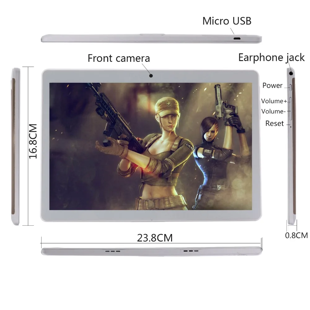 Супер закаленное 2.5D стекло 10 дюймов 3g 4G LTE планшет Android 7 0 Octa Core 4 Гб ram 32 ГБ rom 1920*1200 ips