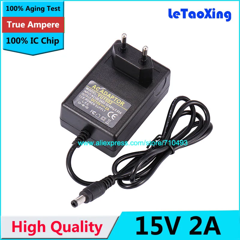 1 шт. AC DC источник питания 15 в 2A адаптер 100 240 преобразователь 1.2A штепсельная вилка