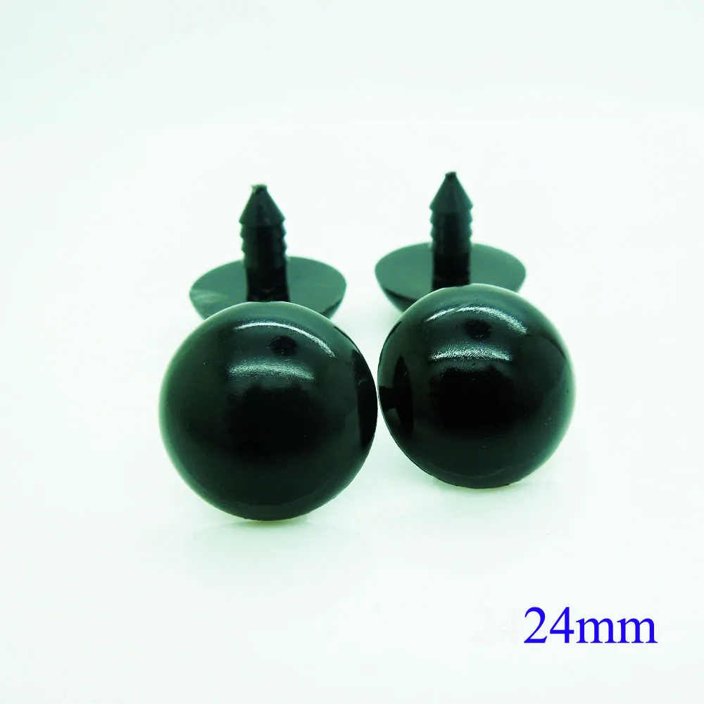 20pcs 24mm 5-24 мм черный Пластик защитные глаза ручной работы аксессуары для кукол амигуруми или вязаная, с медведем куклы животных для изготовления - Цвет: 20pcs 24mm