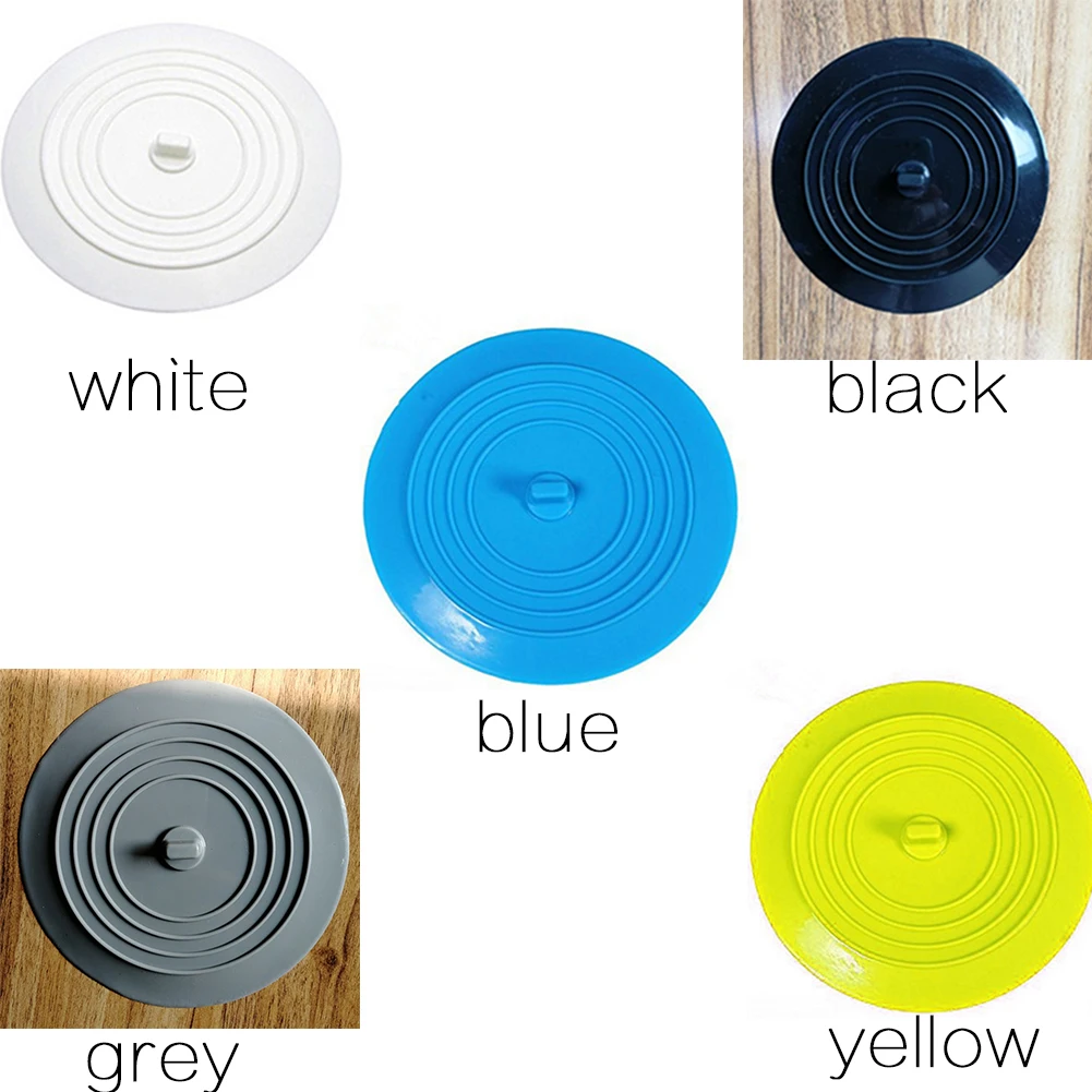 

15cm Shower Accessory Leakage-proof Water Stopper Basin Sink Hair Catcher Round Silicone Flat Cover Kitchen Drain Plug Universal