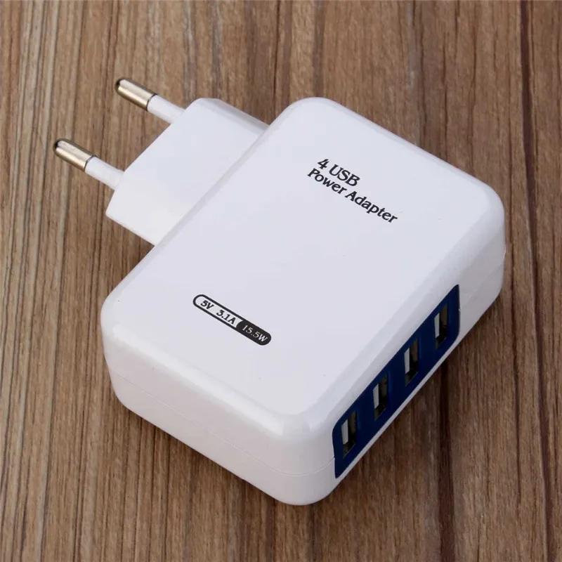 ЕС США 4 порта USB концентратор зарядное устройство адаптер Смарт путешествия