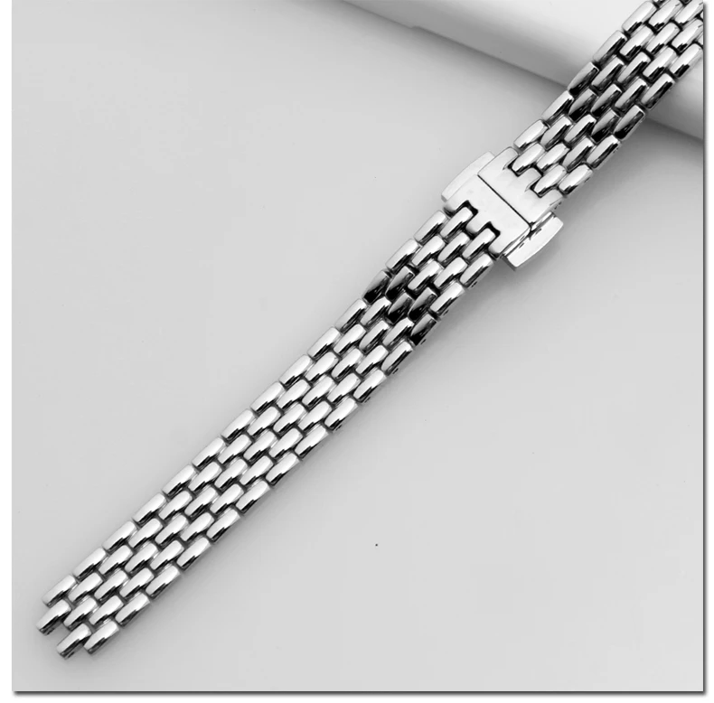 Высококачественный ремешок для часов из нержавеющей стали для Tissot 1853 T058 Дамский ремешок 10 мм для женских браслетов