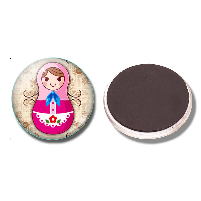 PACK OF 1 Русская кукла 30 мм магнитная наклейка на холодильник Babushka Матрешка детский подарок стеклянный для холодильника магнитный блокнот Декор - Цвет: PACK OF 1