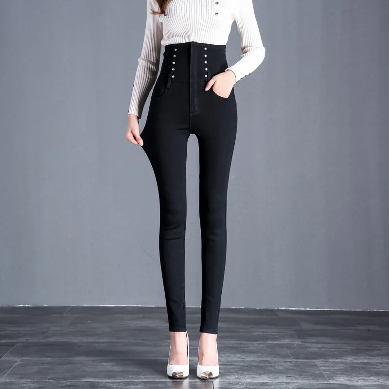 

Cheap wholesale 2018 new autumn winter Hot selling women's fashion casual Denim Pants G229