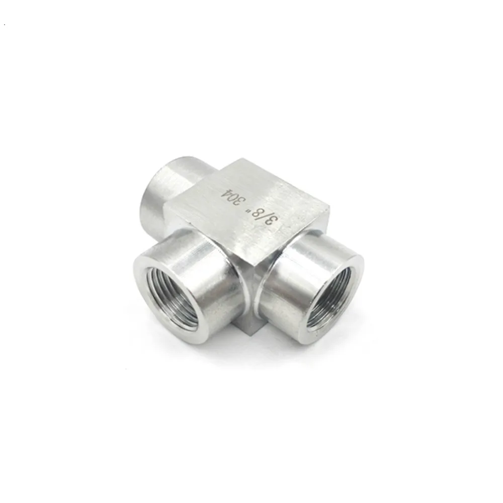 SS304 1/8 &quot1/4&quot 3/8 &quot1/2&quot 3/4 &quotBSP Женский тройник с резьбой 3 способа 304 из