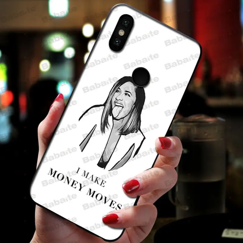 Babaite модный Nova Cardi B язык Тонкий силиконовый чехол для телефона xiaomi mi 8se 6 mi8lite note2 note3