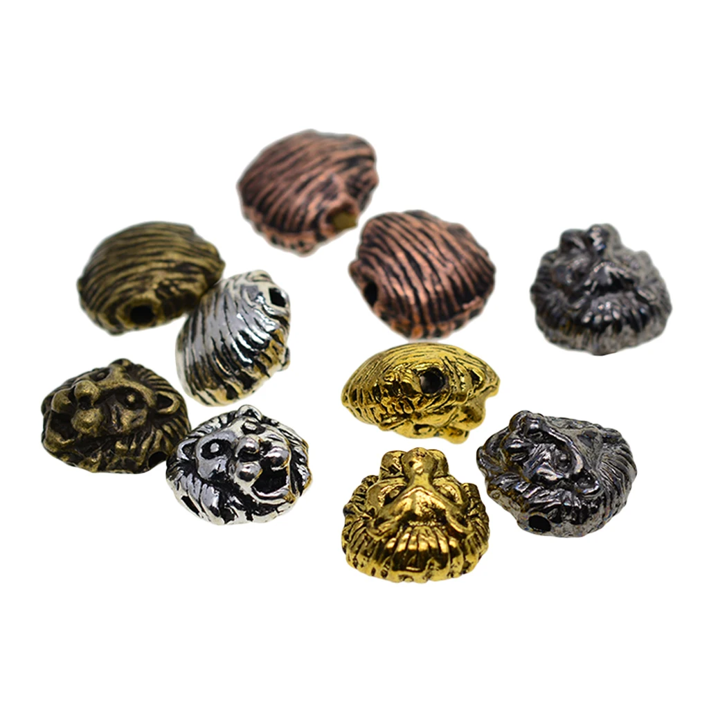 Бусины-разделители в виде головы льва ассортименте 10 шт. браслеты подвески