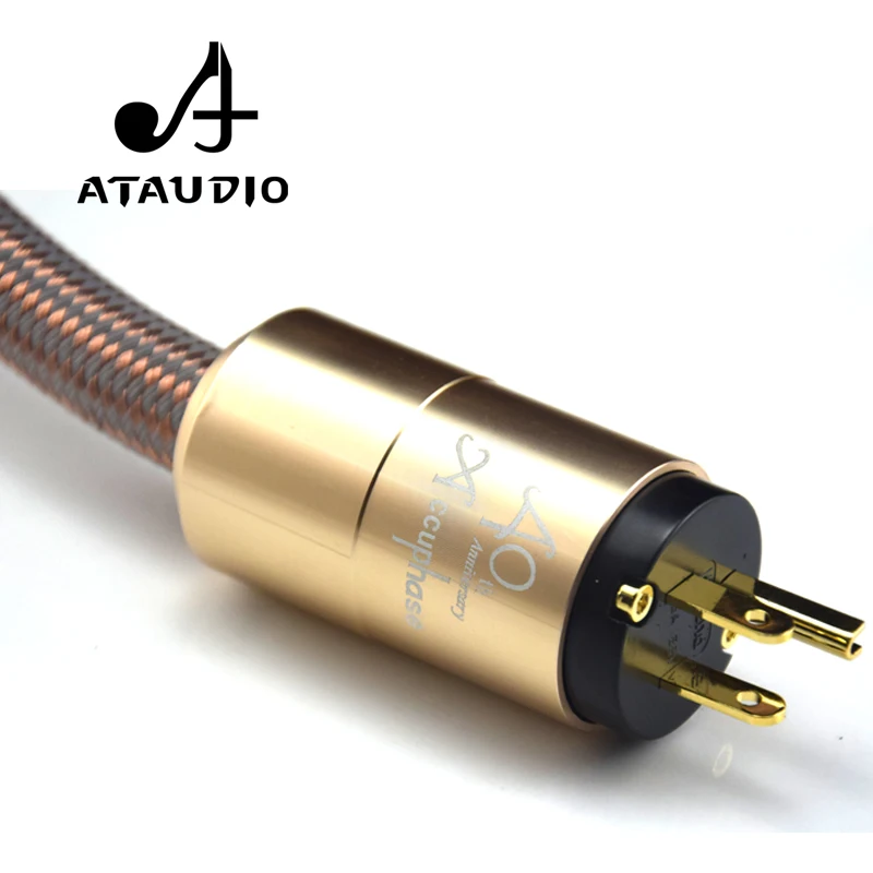 Кабель питания ATAUDIO Hifi OFC с позолоченным штекером США шнур переменного тока для DVD