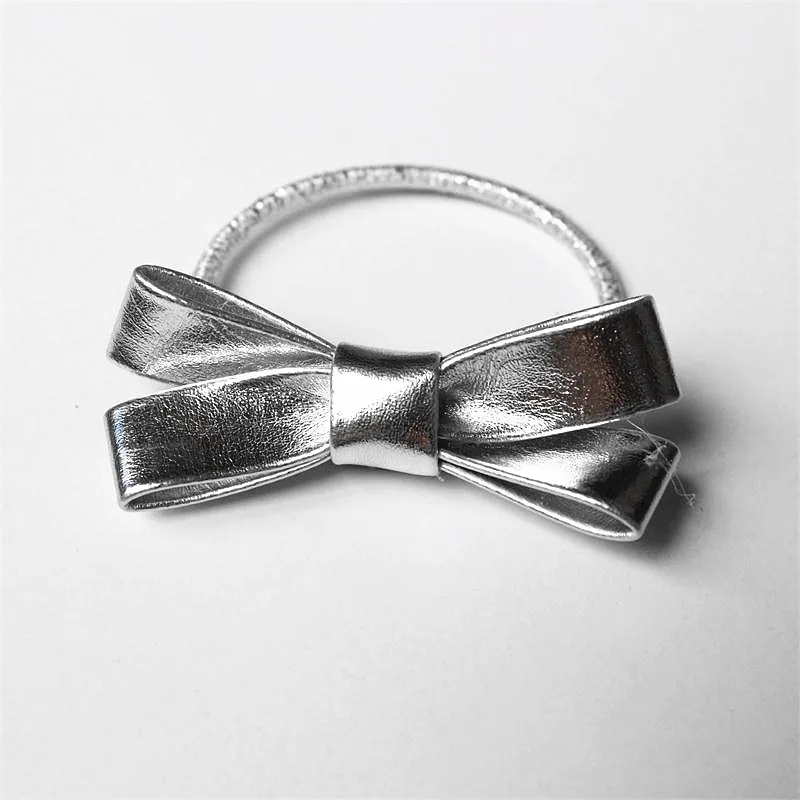 20 шт./лот заколки для волос из искусственной кожи с бантом девочек Симпатичные