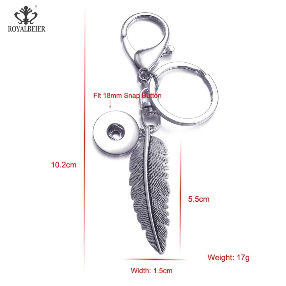 ROYALBEIER 1 шт. DIY Серебряный Мульти формы металлический Fit 18 мм кнопки пара брелок