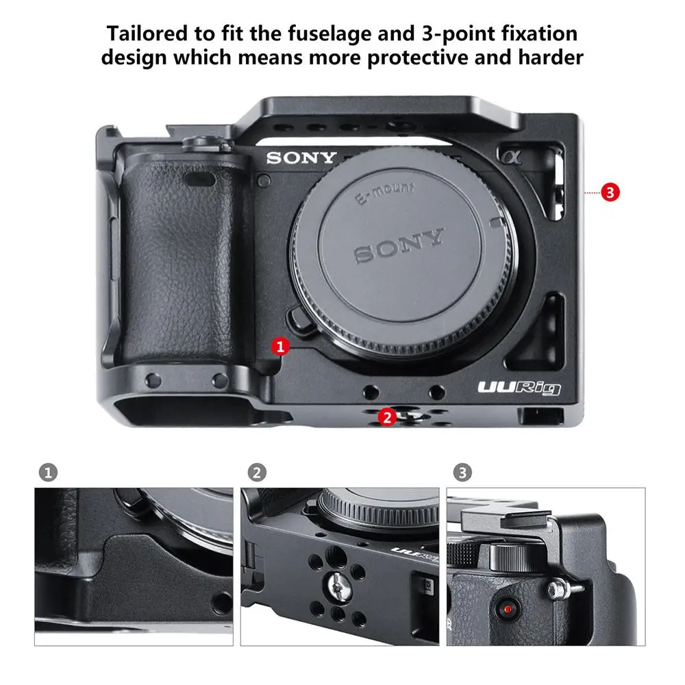 Чехол Yiwa Vlog для Sony A6400 металлический чехол с холодным башмаком микрофона камеры