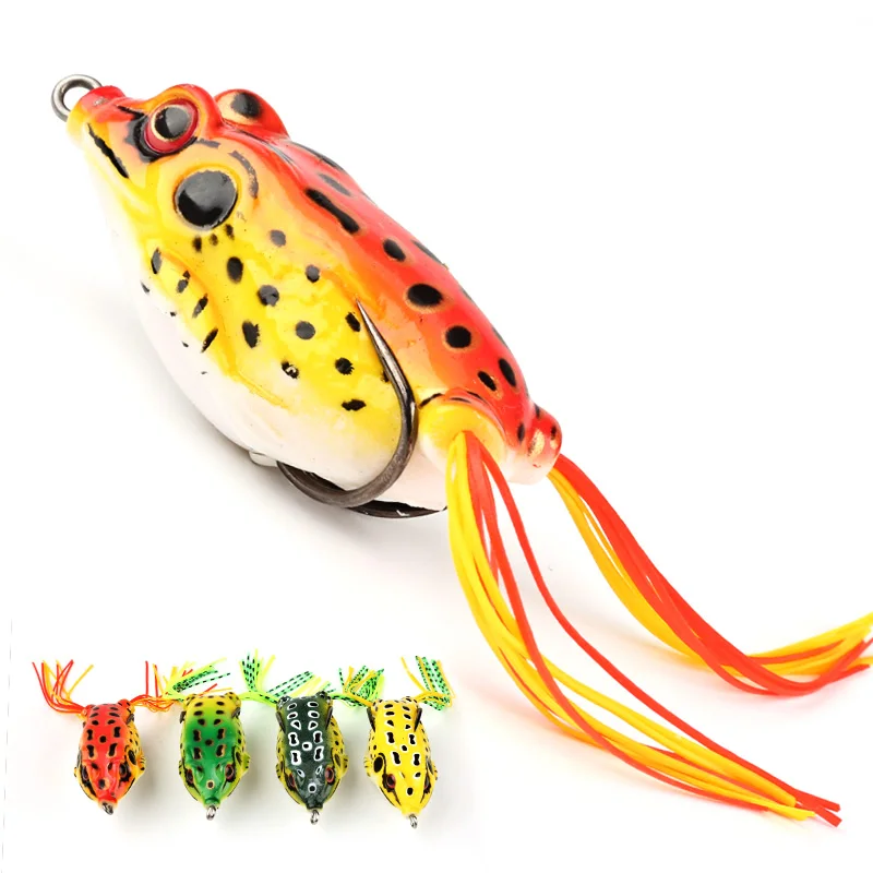 DONQL 4 шт./кор. рыболовные приманки лягушки с тройным крючком|frog fishing lure|frog fishingartificial