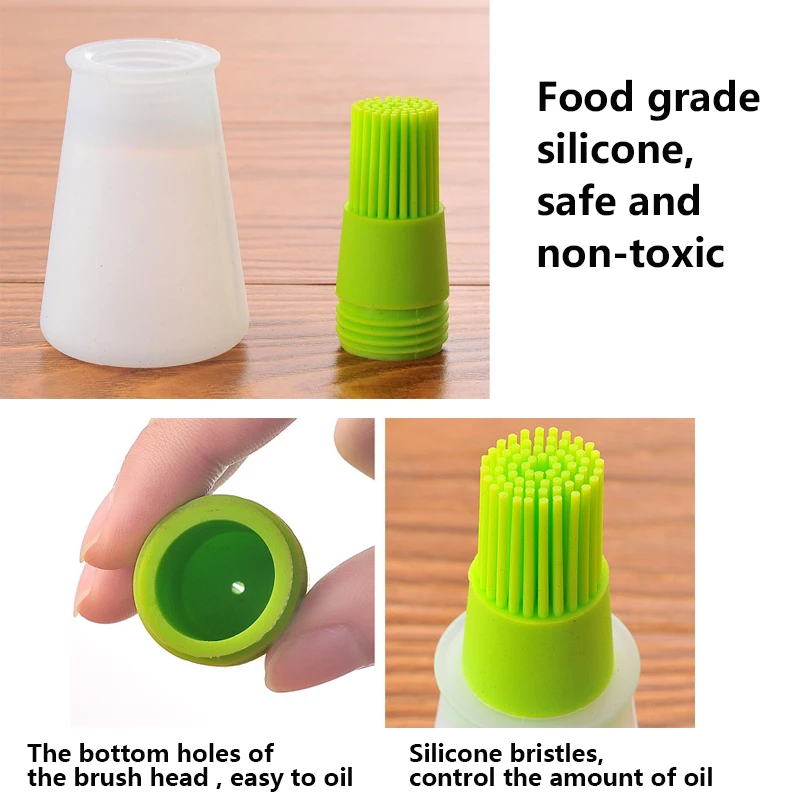 Wind Flower 1 Pcs Creative Silicone Rubber Leak Press Oil Control Bottle Cake Butter Bread Pastry Brush Utens | Дом и сад