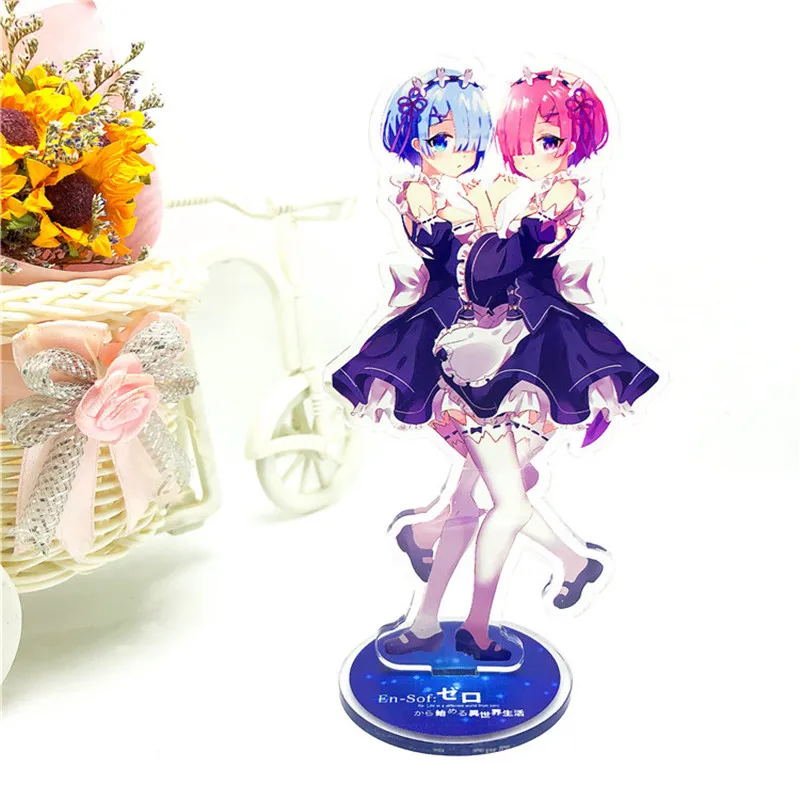 Re Life in a different world of zero acrylic toy anime Emiria Rem Ram action girl модель куклы 16 см подарок|Игровые