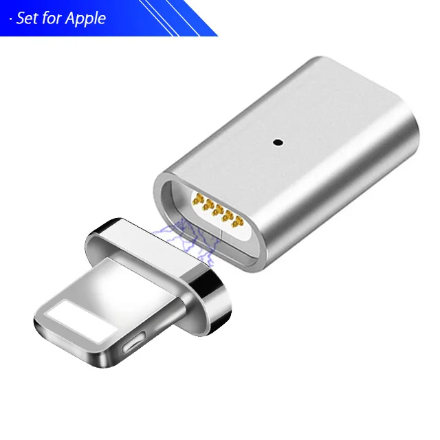 Магнитный адаптер micro usb, магнитный разъем usb type-c для iphone, samsung galaxy a5, a7, a3,, s9, note 8, 5, магнит для быстрой зарядки - Цвет: 8pin Set for Apple