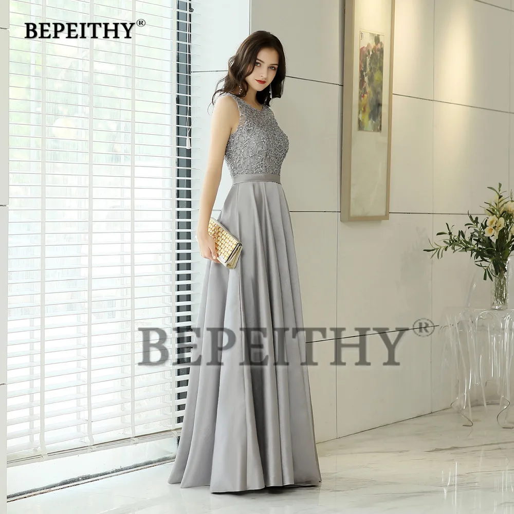 2021 Vestido De Festa длинное вечернее платье с круглым вырезом кружевной топ бусинами